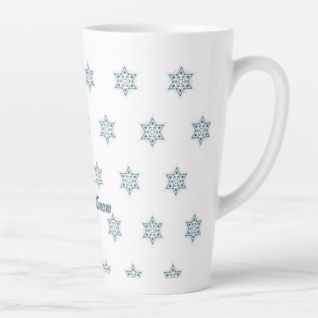 Caneca De Café Latte Deixe-a nevar lata (Direita)
