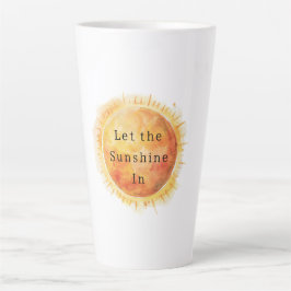 Caneca De Café Latte Deixe o Sol Entrar Sol