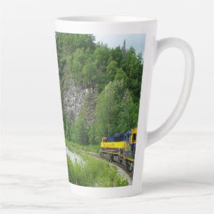 Caneca De Café Latte Denali Express Trem de Férias Fotografia no Alasca