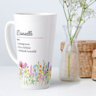 Caneca De Café Latte Denominação Wildflower Definição: Flor Selvagem Bo