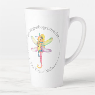 Caneca De Café Latte Der Regenbogendrache - Eine Kreatur Natlaras