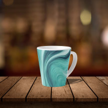 Derramamento de Líquido Verde Teal Abstrato