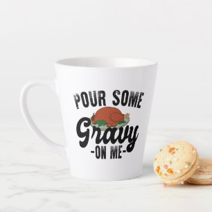 Caneca De Café Latte Derrame Molho Em Mim Peru Jantar De Ação De Graças