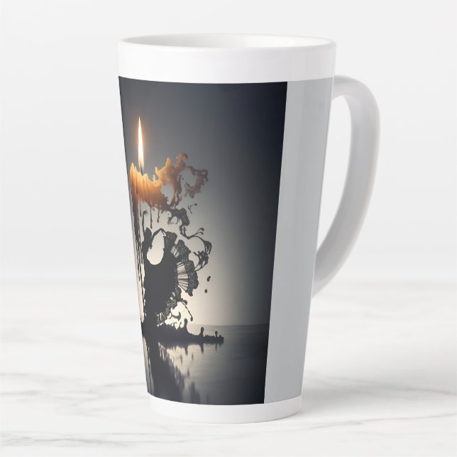 Caneca De Café Latte Derreter Dançarino de Flamenco (Ângulo direito)