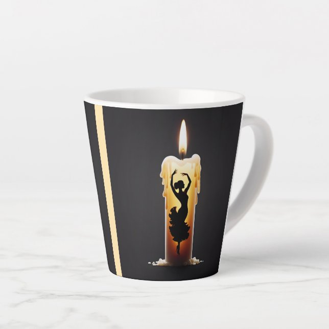 Caneca De Café Latte Derreter Dançarino de Flamenco (Ângulo direito)