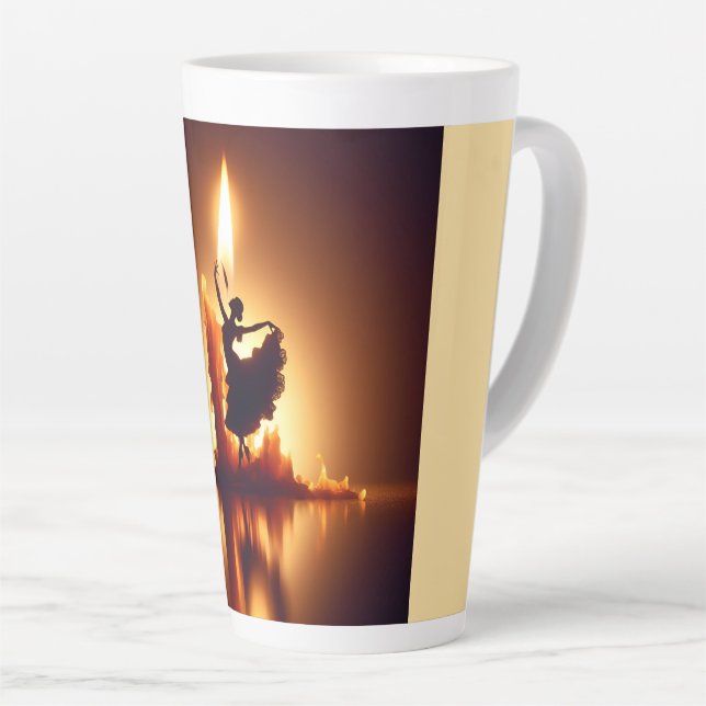 Caneca De Café Latte Derreter Dançarino de Flamenco (Ângulo direito)