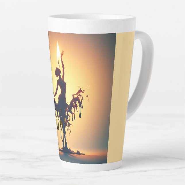 Caneca De Café Latte Derreter Dançarino de Flamenco (Ângulo direito)
