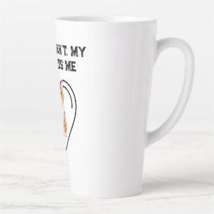 Caneca De Café Latte Desculpe, Não Posso. Meu Gato Precisa de Mim Camis