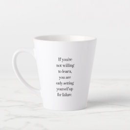 Caneca De Café Latte Desejando Aprender A Caneca Latte