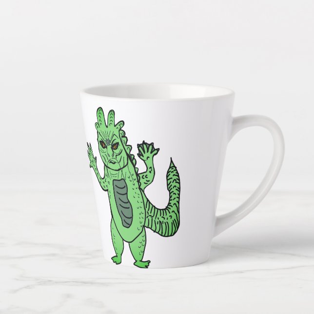 Caneca De Café Latte desenhar de reptilianos (Direita)