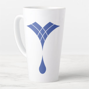 Caneca De Café Latte desenho de gota de água azul