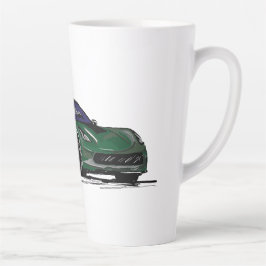 Caneca De Café Latte Desenho Desenho Verde Do Carro Esportivo