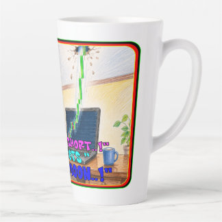 Caneca De Café Latte Desenho engraçado de pânico de aperto de baixa do