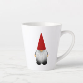 Caneca De Café Latte Desenho Gráfico de Gnomo de Chapéu Vermelho Encant