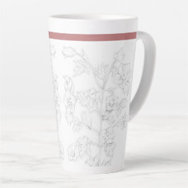 Caneca De Café Latte Desenho Mughal em uma Caneca de Latte Grande