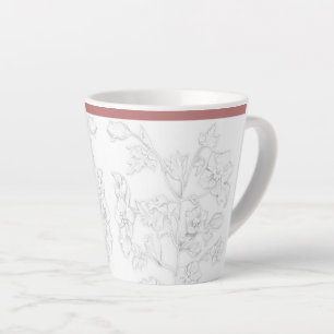 Caneca De Café Latte Desenho Mughal em uma pequena caneca de latte