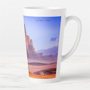 Caneca De Café Latte Deserto de Wadi Rum na Jordânia, Feriado