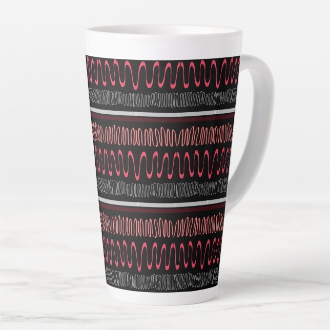 Caneca De Café Latte Design 2019 de Late MUG Jimette (Ângulo direito)
