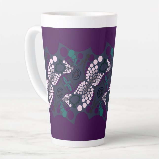 Caneca De Café Latte Design 2021 de Late MUG Jimette (Ângulo esquerdo)