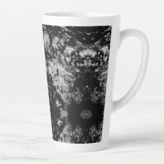 Caneca De Café Latte Design Abstrato Preto