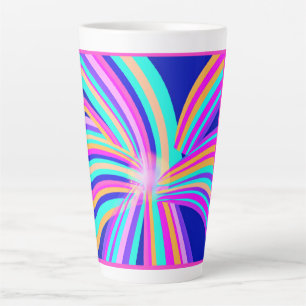 Caneca De Café Latte Design de Arte de Padrão Único