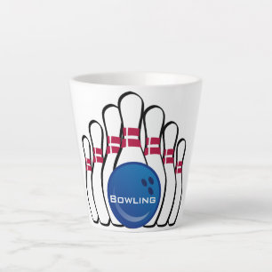 Caneca De Café Latte Design de boliche