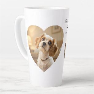 Caneca De Café Latte Design de Cachorro em Forma de Coração – “Felicida