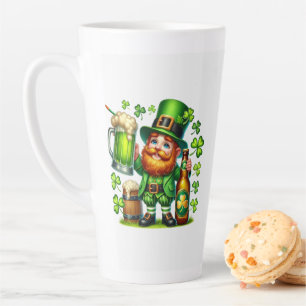 Caneca De Café Latte Design de Cerveja Duende do Dia de São Patrício-65