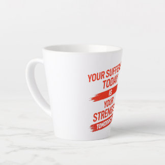 Caneca De Café Latte Design de Citação Motivacional