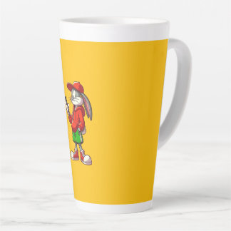 Caneca De Café Latte Design de Coelho Travesseiro decorativo estético