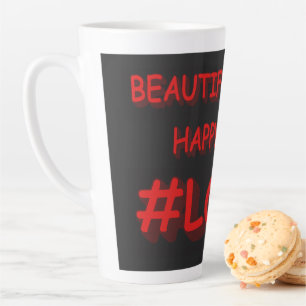 Caneca De Café Latte Design de Expressão BONITA "AMOR BONITO". Comprar