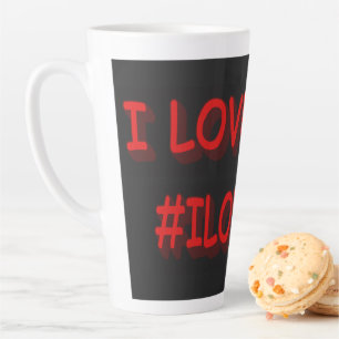 Caneca De Café Latte Design de Expressão Bonita "EU TE AMO!". Compre a