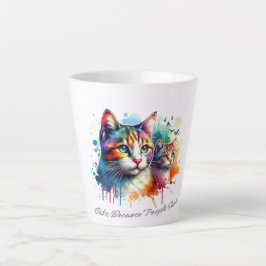 Caneca De Café Latte design de gato