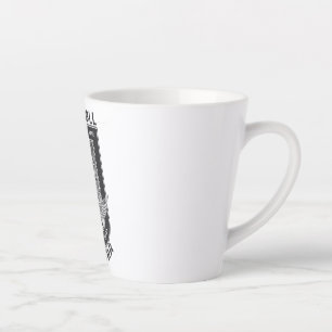 Caneca De Café Latte Design de Guitar Rock