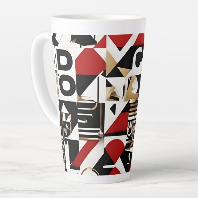 Caneca De Café Latte Design de luxo grande (Ângulo esquerdo)