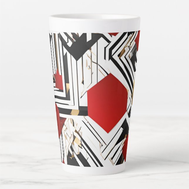 Caneca De Café Latte design de luxo grande (Frente)