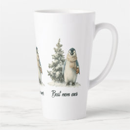 Caneca De Café Latte Design de “Melhor Mãe de Todos os Tempos” com Ping