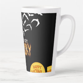 Caneca De Café Latte Design de Spooky Halloween