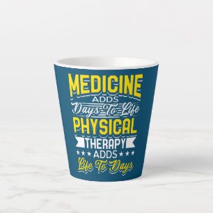 Caneca De Café Latte Design de Terapia Física Para Terapeuta Adiciona V
