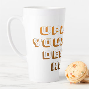 Caneca De Café Latte Design de Upload Personalizado de Produto