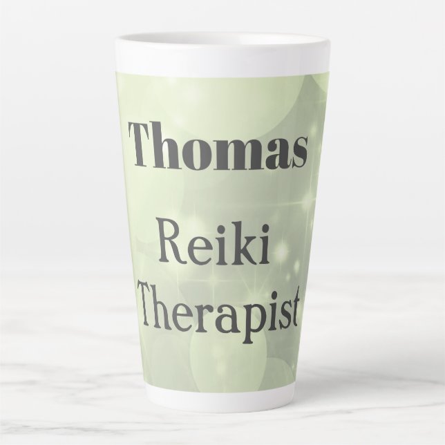 Caneca De Café Latte Design do Disparador Terapeuta Personalizado de Re (Frente)