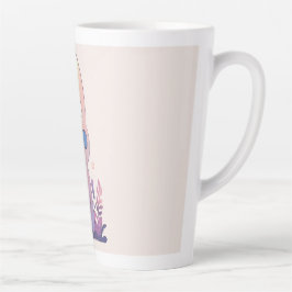 Caneca De Café Latte Design Estético de Criaturas