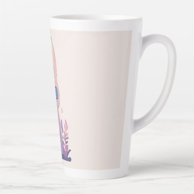 Caneca De Café Latte Design Estético de Criaturas (Direita)