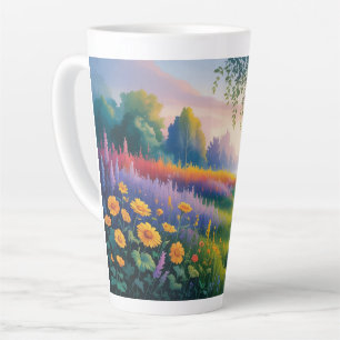 Caneca De Café Latte design inspirado na natureza que evoca uma sensaçã