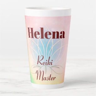 Caneca De Café Latte design Mestre de Reiki personalizado Bonito