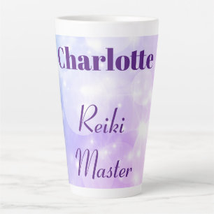 Caneca De Café Latte design Mestre de Reiki personalizado Bonito
