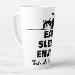 Caneca De Café Latte Design Minimalista de Gatinho Fofo - CAT 6