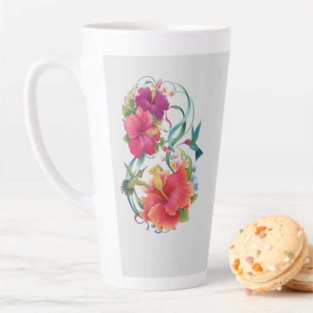 Caneca De Café Latte Design Mug da Flor de Hibiscus (In Situ)