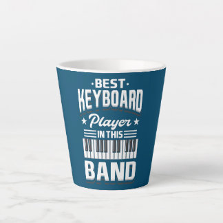 Caneca De Café Latte Design Pianista Para Melhor Teclado Do Piano Playe