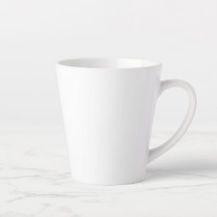 Caneca De Café Latte Design simples personalizado branco Adicionar Foto